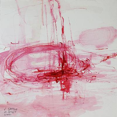 Australian Indigenous (Aboriginal and Torres Strait Islander) artwork by VICTORIA CATTONI of Miscellaneous Artists. The title is 01.2012/5 SING. [VC_wp1-5_2012] (Watercolour on Paper)