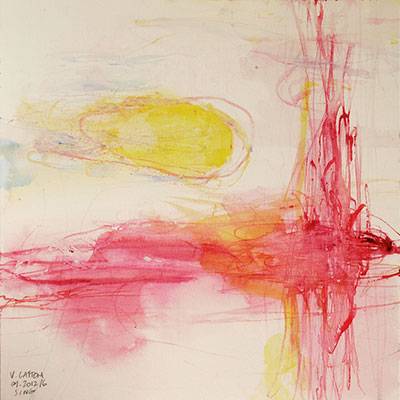 Australian Indigenous (Aboriginal and Torres Strait Islander) artwork by VICTORIA CATTONI of Miscellaneous Artists. The title is 01.2012/6 SING. [VC_wp1-9_2012] (Watercolour on Paper )