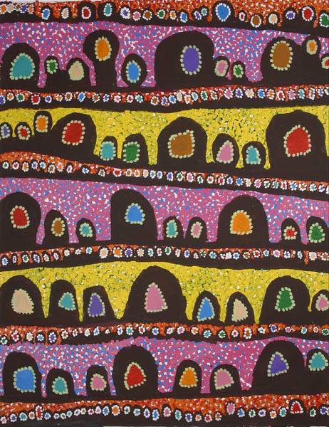 Australian Indigenous (Aboriginal and Torres Strait Islander) artwork by LINDA NAPURULLA NGITJANKA of Ikuntji Artists. The title is Alkipi. [IK04LN207] (Acrylic on Canvas)