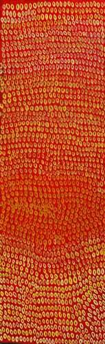 Australian Indigenous (Aboriginal and Torres Strait Islander) artwork by ELIZABETH BEASLEY of Tangentyere Artists. The title is Alkwarrer – Bush Banana. [TAEB09C3812] (Acrylic on Canvas)