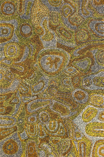 Australian Indigenous (Aboriginal and Torres Strait Islander) artwork by BETTY KUNTIWA PUMANI of Mimili Maku Arts. The title is Antara. [317-2012] (Acrylic on Linen)