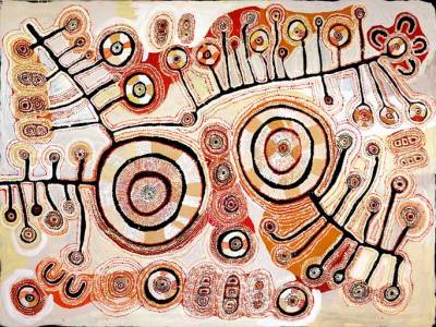 Australian Indigenous (Aboriginal and Torres Strait Islander) artwork by TUPPY NGINTJA GOODWIN of Mimili Maku Arts. The title is Antara. [411-18] (Acrylic on Linen)