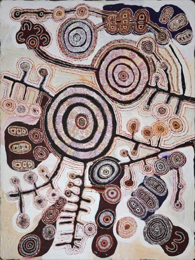 Australian Indigenous (Aboriginal and Torres Strait Islander) artwork by TUPPY NGINTJA GOODWIN of Mimili Maku Arts. The title is Antara. [492-18] (Acrylic on Linen)