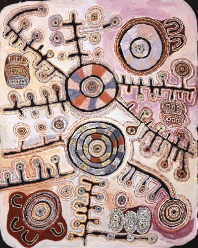Australian Indigenous (Aboriginal and Torres Strait Islander) artwork by TUPPY NGINTJA GOODWIN of Mimili Maku Arts. The title is Antara. [296-19] (Acrylic on Linen)