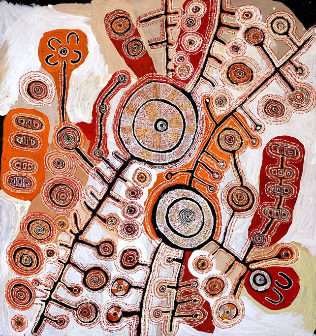 Australian Indigenous (Aboriginal and Torres Strait Islander) artwork by TUPPY NGINTJA GOODWIN of Mimili Maku Arts. The title is Antara. [41-19] (Acrylic on Linen)