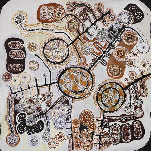 Australian Indigenous (Aboriginal and Torres Strait Islander) artwork by TUPPY NGINTJA GOODWIN of Mimili Maku Arts. The title is Antara. [201-19] (Acrylic on Linen)