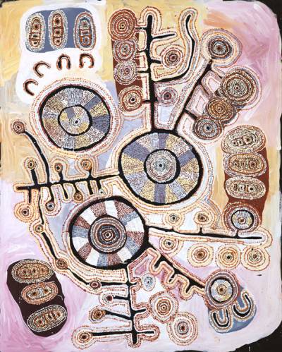 Australian Indigenous (Aboriginal and Torres Strait Islander) artwork by TUPPY NGINTJA GOODWIN of Mimili Maku Arts. The title is Antara. [297-19] (Acrylic on Linen)