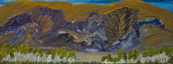 Australian Indigenous (Aboriginal and Torres Strait Islander) artwork by BILLY BENN of Mwerre Anthurre Artists (Bindi Inc). The title is Artetyerre. [BB080629] (Acrylic on Belgian Linen)