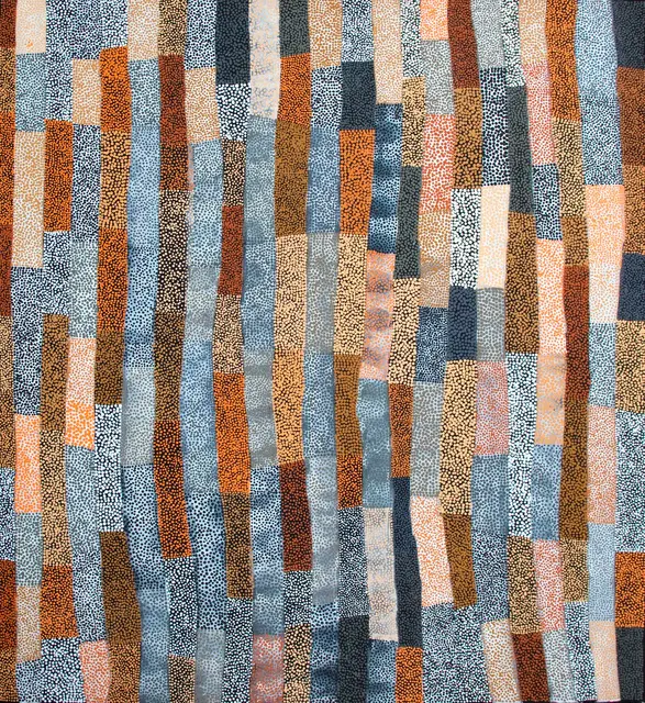 Australian Indigenous (Aboriginal and Torres Strait Islander) artwork by TJULKIWA ATIRA ATIRA of Ninuku Arts. The title is Arulya. [NKTA11505] (Acrylic on Belgian Linen)