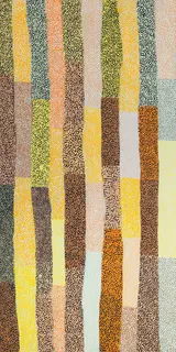 Australian Indigenous (Aboriginal and Torres Strait Islander) artwork by TJULKIWA ATIRA ATIRA of Ninuku Arts. The title is Arulya. [15-109] (Acrylic on Belgian Linen)