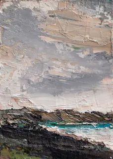 Australian Indigenous (Aboriginal and Torres Strait Islander) artwork by AMANDA PENROSE HART of Miscellaneous Artists. The title is Bay of Gallipoli. [APH201602005] (Oil on Board)