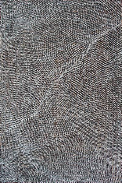 Australian Indigenous (Aboriginal and Torres Strait Islander) artwork by DELORES TIPUAMANTUMIRRI of Munupi Artists. The title is Banapa. [16-197] (Ochre on Linen)