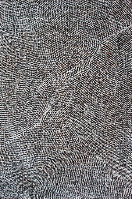 Australian Indigenous (Aboriginal and Torres Strait Islander) artwork by DELORES TIPUAMANTUMIRRI of Munupi Artists. The title is Banapa. [16-197] (Ochre on Linen)