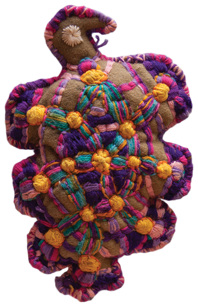 Australian Indigenous (Aboriginal and Torres Strait Islander) artwork by DULCIE SHARPE of Yarrenyty Arltere Artists (YALC). The title is Beautiful Bird. [266-15] (Soft Sculpture)