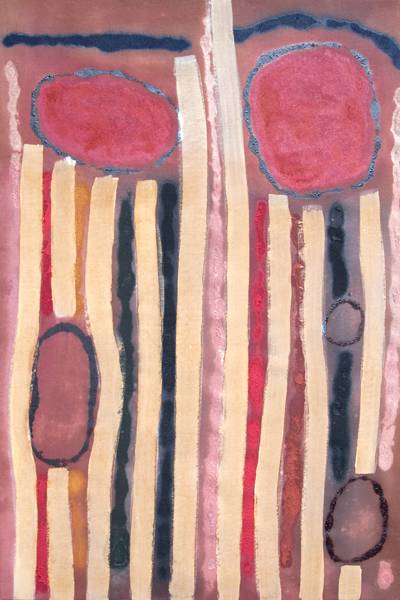 Australian Indigenous (Aboriginal and Torres Strait Islander) artwork by LINDSAY HARRIS of Miscellaneous Artists. The title is Boya Moortang (Family of Rocks) 1. [n/a] (Resin, Pigment & Clay on Hemp)