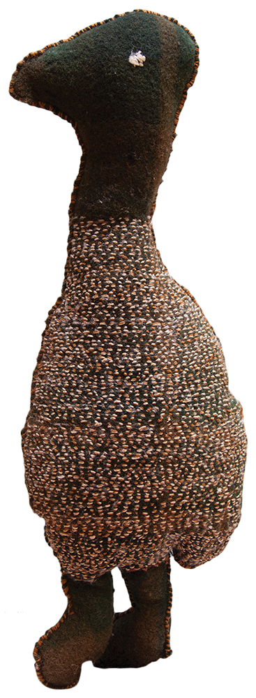 Australian Indigenous (Aboriginal and Torres Strait Islander) artwork by ROSABELLA RYDER of Yarrenyty Arltere Artists (YALC). The title is Brown and White Bird. [255-15] (Soft Sculpture)