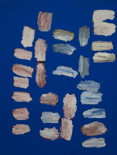 Australian Indigenous (Aboriginal and Torres Strait Islander) artwork by PAULA PAUL of Mornington Island Artists. The title is Burrkunda. [2375-L-PP-0707] (Synthetic Polymer Paint on Linen)