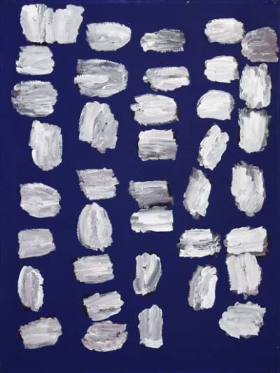 Australian Indigenous (Aboriginal and Torres Strait Islander) artwork by PAULA PAUL of Mornington Island Artists. The title is Burrkunda. [3804-L-PP-1108] (Synthetic Polymer Paint on Linen)