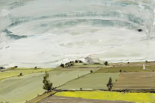 Australian Indigenous (Aboriginal and Torres Strait Islander) artwork by AMANDA PENROSE HART of Miscellaneous Artists. The title is Creancey 1. [APH201706015] (Oil on Board)