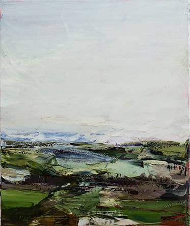 Australian Indigenous (Aboriginal and Torres Strait Islander) artwork by AARON KINNANE of Miscellaneous Artists. The title is Creancey Mornings 1. [AK201711001] (Oil on Linen)