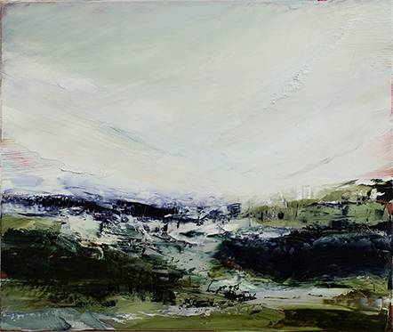 Australian Indigenous (Aboriginal and Torres Strait Islander) artwork by AARON KINNANE of Miscellaneous Artists. The title is Creancey Mornings 10. [AK201711010] (Oil on Linen)