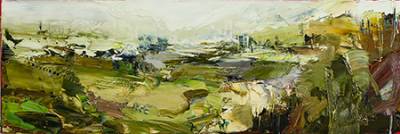 Australian Indigenous (Aboriginal and Torres Strait Islander) artwork by AARON KINNANE of Miscellaneous Artists. The title is Creancey Mornings 18. [AK201711015] (Oil on Linen)