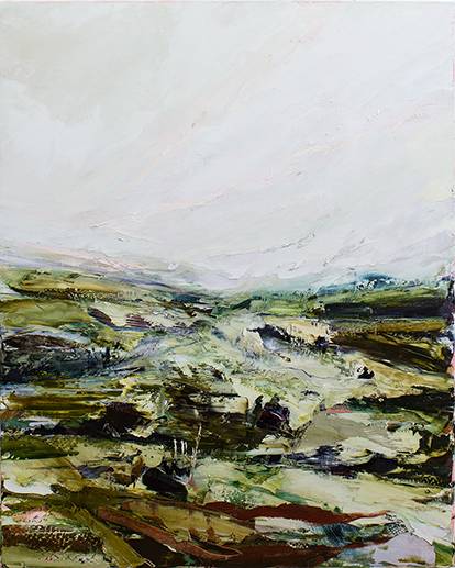 Australian Indigenous (Aboriginal and Torres Strait Islander) artwork by AARON KINNANE of Miscellaneous Artists. The title is Creancey Mornings 20. [AK201711017] (Oil on Linen)