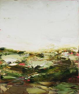 Australian Indigenous (Aboriginal and Torres Strait Islander) artwork by AARON KINNANE of Miscellaneous Artists. The title is Creancey Mornings 5. [AK201711005] (Oil on Linen)