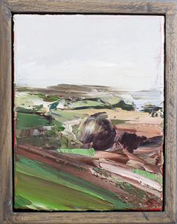 Australian Indigenous (Aboriginal and Torres Strait Islander) artwork by AARON KINNANE of Miscellaneous Artists. The title is Creancey Mornings 8. [AK201711008] (Oil on Linen)