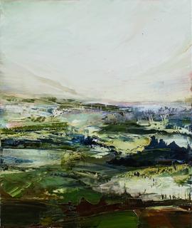 Australian Indigenous (Aboriginal and Torres Strait Islander) artwork by AARON KINNANE of Miscellaneous Artists. The title is Creancey Mornings 9. [AK201711009] (Oil on Linen)