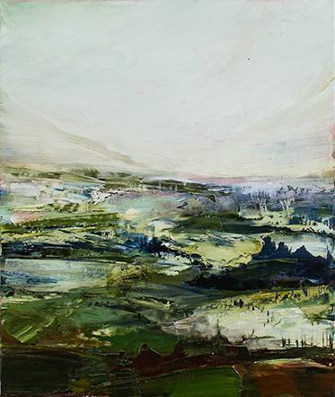 Australian Indigenous (Aboriginal and Torres Strait Islander) artwork by AARON KINNANE of Miscellaneous Artists. The title is Creancey Mornings 9. [AK201711009] (Oil on Linen)