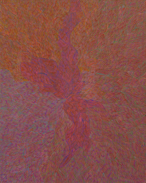 Australian Indigenous (Aboriginal and Torres Strait Islander) artwork by EVA NARGOODAH of Mangkaja Artists. The title is Dry Season. [290/14] (Atelier Artist Acrylic on 11oz Canvas)