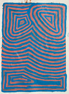 Australian Indigenous (Aboriginal and Torres Strait Islander) artwork by EUNICE NAPANANGKA JACK of Ikuntji Artists. The title is Deep Water Rockholes at Tjukurla. [IKP96EJ15] (Acrylic on Paper)