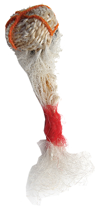 Australian Indigenous (Aboriginal and Torres Strait Islander) artwork by NANCY LOUISA KIWAT of Erub Erwer Meta. The title is Dora. [16-170] (Rope & Twine)