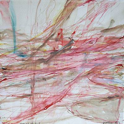 Australian Indigenous (Aboriginal and Torres Strait Islander) artwork by VICTORIA CATTONI of Miscellaneous Artists. The title is Drawing 09.12 - 5. [VC_wp2-4_2012] (Watercolour on Paper )