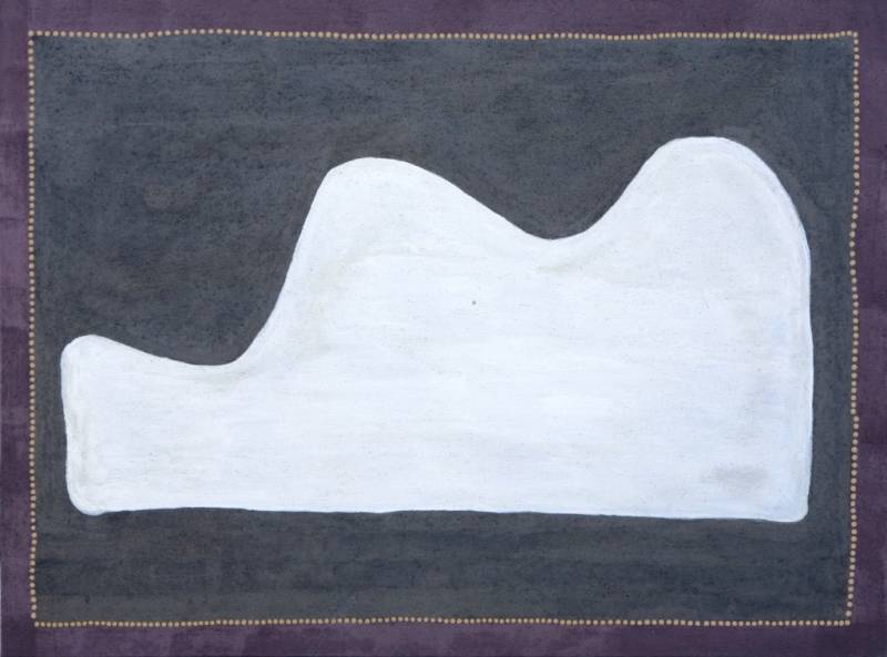 Australian Indigenous (Aboriginal and Torres Strait Islander) artwork by GABRIEL NODEA of Warmun Artists. The title is Dreamtime Flashback, Kija Country – Gilpaj. [425/07] (Natural Ochre and Pigments on Canvas)