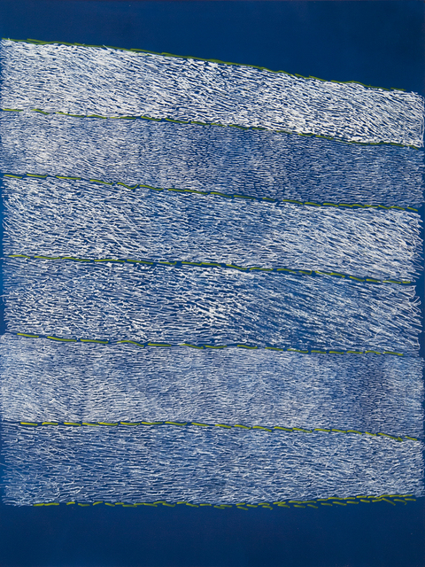 Australian Indigenous (Aboriginal and Torres Strait Islander) artwork by NGARRALJA TOMMY MAY of Mangkaja Artists. The title is Flat Country and Hills. [159/17] (Acrylic Paint and Drawing into Enamel on Metal)