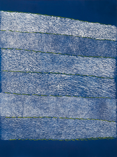 Australian Indigenous (Aboriginal and Torres Strait Islander) artwork by NGARRALJA TOMMY MAY of Mangkaja Artists. The title is Flat Country and Hills. [159/17] (Acrylic Paint and Drawing into Enamel on Metal)