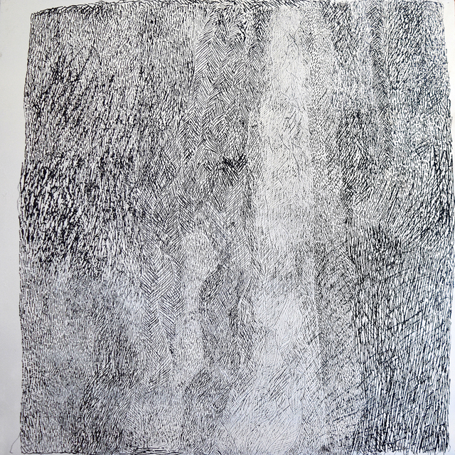 Australian Indigenous (Aboriginal and Torres Strait Islander) artwork by NGARRALJA TOMMY MAY of Mangkaja Artists. The title is Flat Country and Hills. [312/19] (Etching on Metal/Enamel Spray Paint)