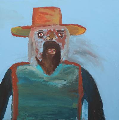 Australian Indigenous (Aboriginal and Torres Strait Islander) artwork by ADRIAN ROBERTSON of Mwerre Anthurre Artists (Bindi Inc). The title is Family. [1052-22] (Acrylic on Canvas)