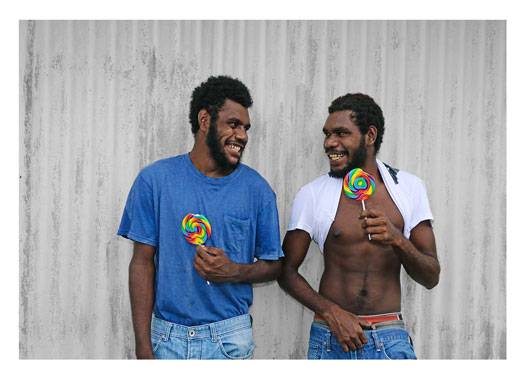 Australian Indigenous (Aboriginal and Torres Strait Islander) artwork by NAOMI HOBSON of Miscellaneous Artists. The title is Free Lollypops. [NH201901009P_1-5] (310GSM Cotton Rag Art Paper)