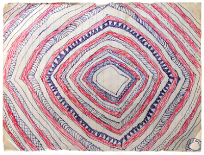 Australian Indigenous (Aboriginal and Torres Strait Islander) artwork by FATE SAVARI (ISAWDI) of Omie Artists. The title is Hartu’e - Pendant made from turtle shell. [12-218] (Ink on Schoolbook Paper)