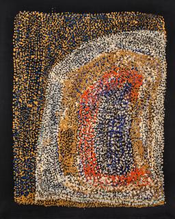 Australian Indigenous (Aboriginal and Torres Strait Islander) artwork by KUNMANARA PATJU PRESLEY of Spinifex Artists. The title is Ilpili. [25-173] (Acrylic on Linen)