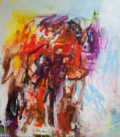 Australian Indigenous (Aboriginal and Torres Strait Islander) artwork by TODD HUNTER of Miscellaneous Artists. The title is I See the Light, It Shines on You. [TH_201407001] (Oil on Canvas)