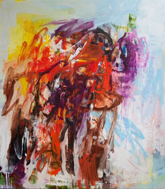 Australian Indigenous (Aboriginal and Torres Strait Islander) artwork by TODD HUNTER of Miscellaneous Artists. The title is I See the Light, It Shines on You. [TH_201407001] (Oil on Canvas)