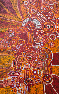 Australian Indigenous (Aboriginal and Torres Strait Islander) artwork by WINPANA JIMMY of Tjungu Palya Artists. The title is Ilpingna. [11021] (Acrylic on Canvas)