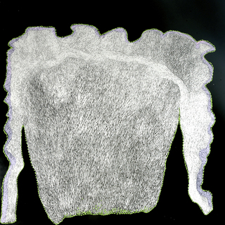 Australian Indigenous (Aboriginal and Torres Strait Islander) artwork by NGARRALJA TOMMY MAY of Mangkaja Artists. The title is Jitirr. [56/17] (Acrylic Paint and Drawing into Enamel on Metal)