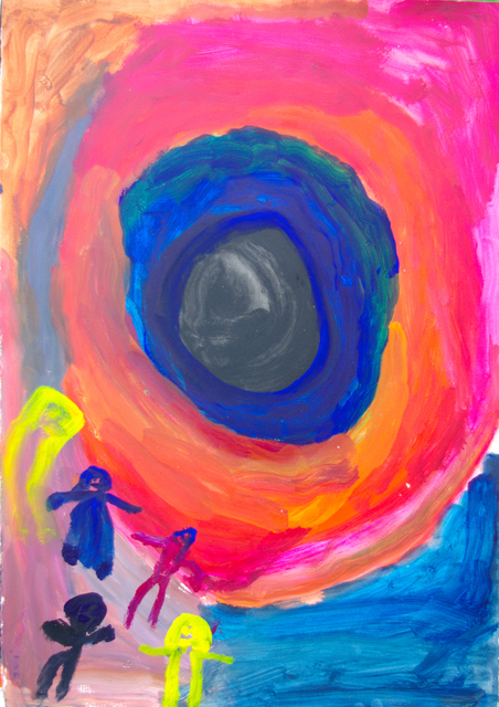 Australian Indigenous (Aboriginal and Torres Strait Islander) artwork by PAJI WAJINA HONEYCHILD YANKARR of Mangkaja Artists. The title is Jupurr. [456/11] (Atelier Acrylic, 250gsm Velin Arches Paper)