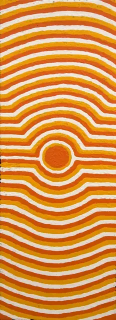 Australian Indigenous (Aboriginal and Torres Strait Islander) artwork by WINNIFRED NANALA of Warlayirti Artists (Balgo). The title is Jaluyarnoo. [952/07] (Acrylic on Canvas)
