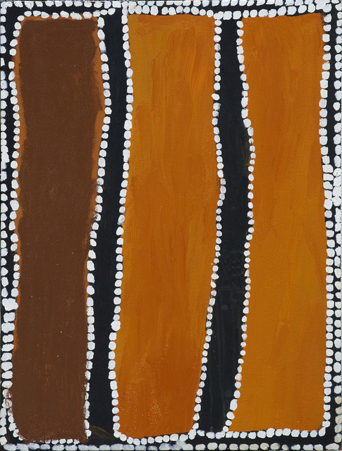 Australian Indigenous (Aboriginal and Torres Strait Islander) artwork by WAKARTU CORY SURPRISE of Mangkaja Artists. The title is Jumu And Jilji. [pc199/05] (Atelier Acrylic Paint on 14oz Canvas)